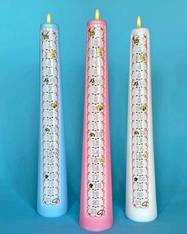 1-21 Year Numbered Traditional Countdown Birthday Candle   *FREE FREIGHT!