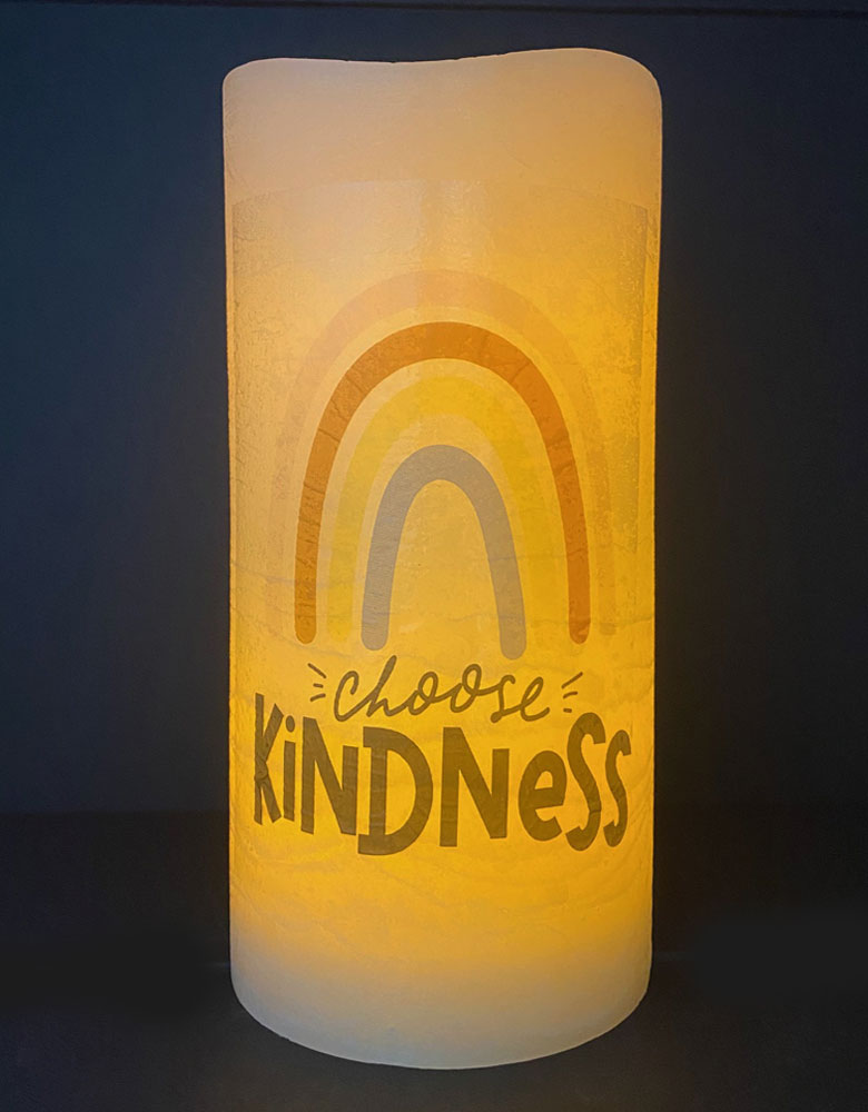 Choose Kindness 4 X 8 Flameless LED Candle