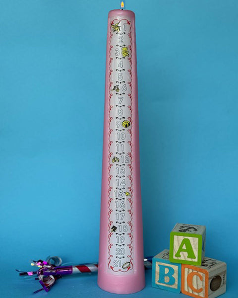 1-21 Year Numbered Traditional Countdown Birthday Candle