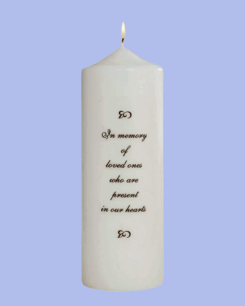 Memorial Candle, Generic, White or Ivory