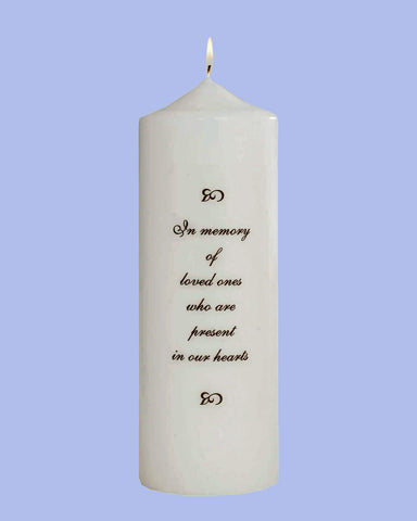 Memorial Candle, Generic, White or Ivory