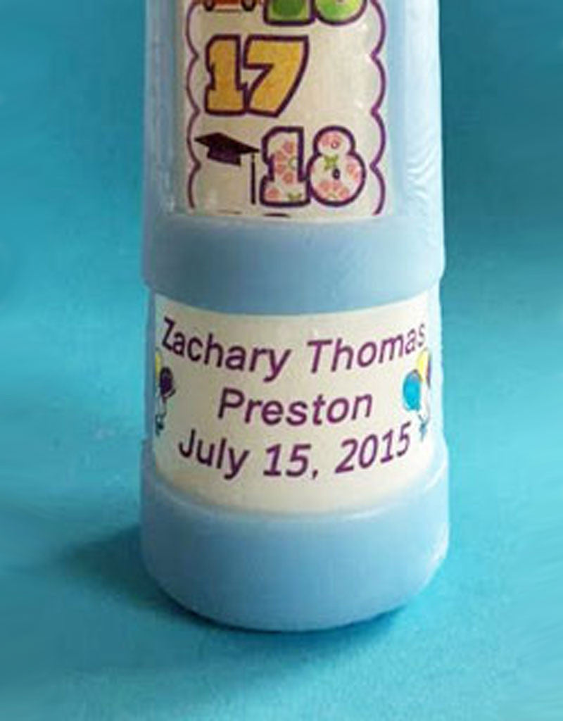 Personalized Contemporary Countdown Candle